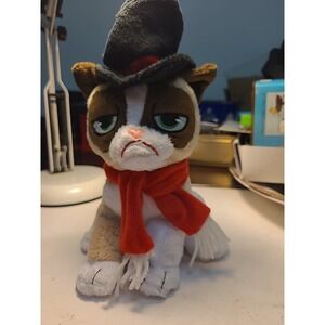 Grumpy Cat Christmas Scrooge Hat Plush - 7"